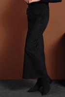 Vêtements hijab NOIR JUPE LYCRA EN DAIM À TAILLE-HAUTE 6060 