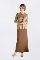 Tesettür giyim KAHVE KEMERLİ KALEM ETEK 6250