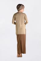 Tesettür giyim KAHVE KEMERLİ KALEM ETEK 6250