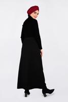 Tesettür giyim SİYAH DÜĞME DETAYLI ETEK 6267