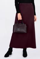 Tesettür giyim BORDO ZİNCİR DETAYLI KALEM ETEK 6273