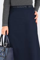 Tesettür giyim LACİVERT ZİNCİR DETAYLI KALEM ETEK 6273