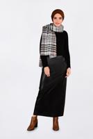 Hijab clothing BLACK ZIPPED LEATHER SKIRT 6279 
