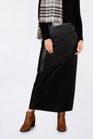 Hijab clothing BLACK ZIPPED LEATHER SKIRT 6279 
