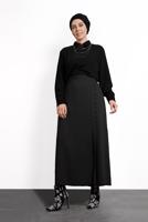 Hijab clothing BLACK BUTTONED SKIRT 6374