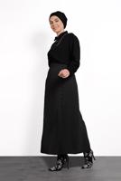 Hijab clothing BLACK BUTTONED SKIRT 6374