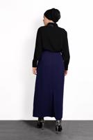 Hijab clothing NAVY BLUE BUTTONED SKIRT 6374