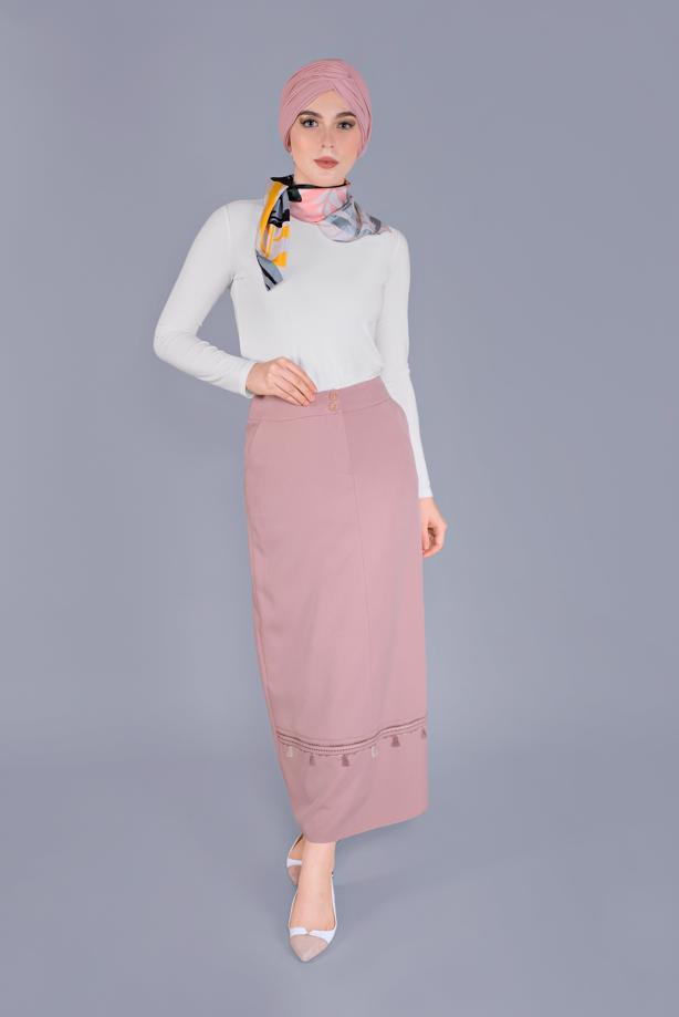 Hijab clothing POWDER ALVINA EMBROIDERED SKIRT 6381  - TRENDTESETTÜR
