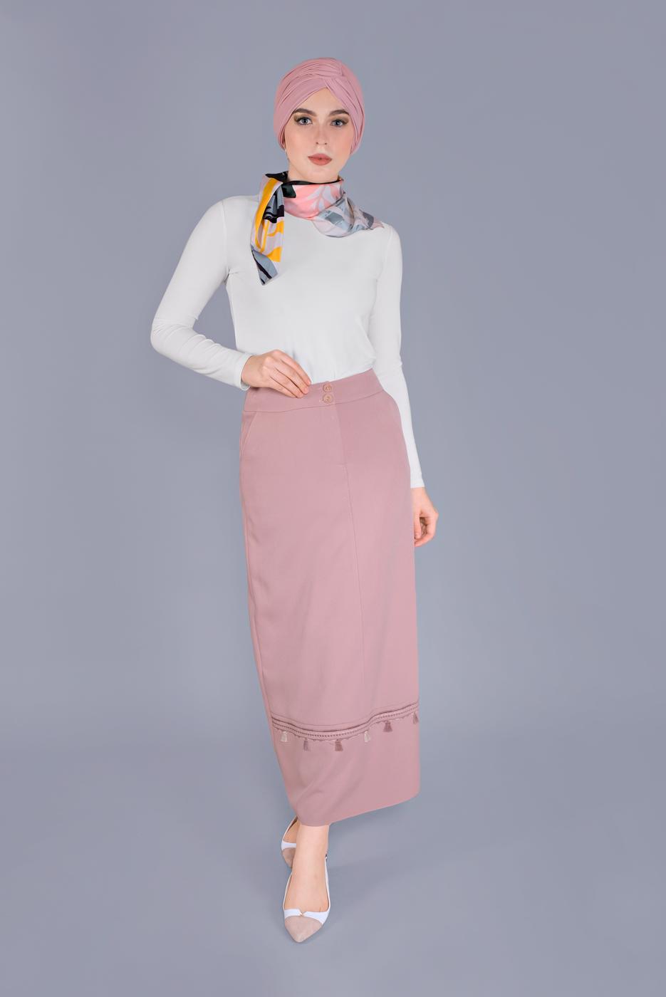 Hijab clothing POWDER ALVINA EMBROIDERED SKIRT 6381 