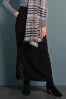 Tesettür giyim SİYAH ETEKUCU FERMUAR DETAYLI ETEK 6382