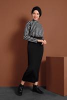 Hijab clothing BLACK LYCRA TUBE SKIRT 7106 