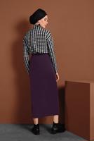 Hijab clothing PURPLE LYCRA TUBE SKIRT 7106 