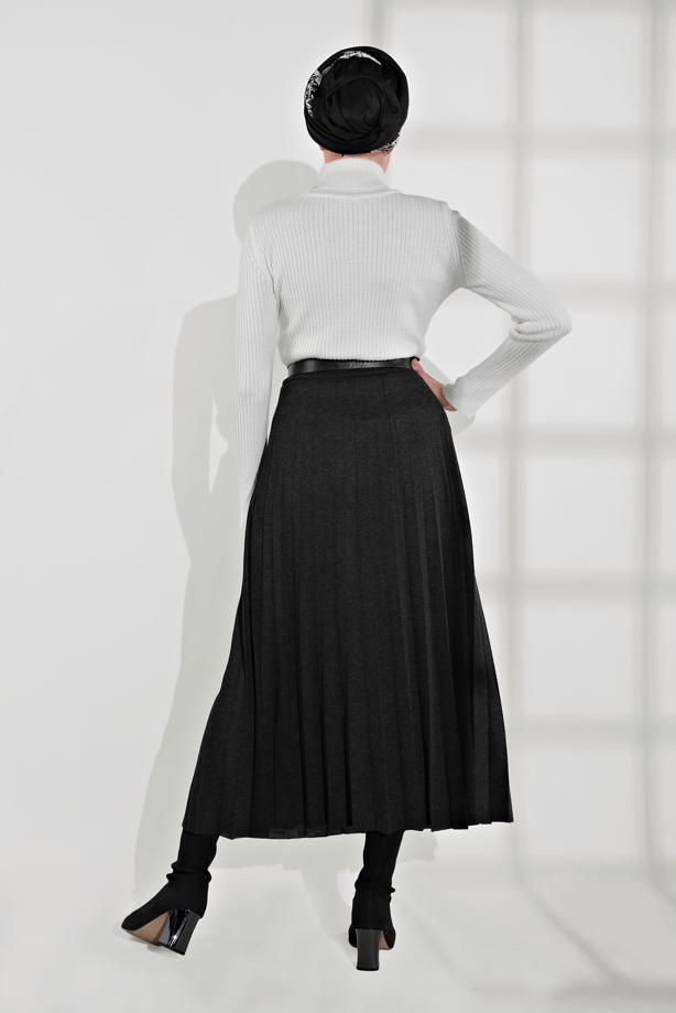 Hijab clothing  ELASTIC-WAIST PLEATED SKIRT 8106  - TRENDTESETTÜR
