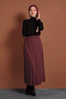 Vêtements hijab ROUGE BORDEAUX JUPE PLISSÉE	À TAILLE-ÉLASTIQUE 8106 