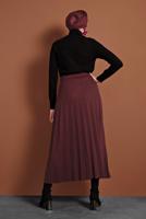Vêtements hijab ROUGE BORDEAUX JUPE PLISSÉE	À TAILLE-ÉLASTIQUE 8106 