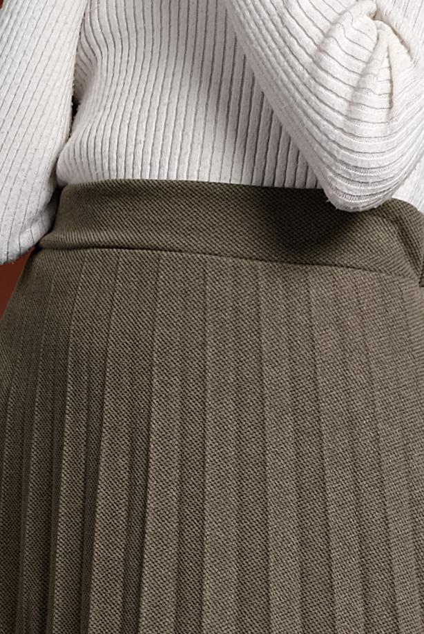 Tesettür giyim  BELİ LASTİKLİ PİLELİ ETEK 8106 - TRENDTESETTÜR