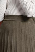 Tesettür giyim VİZON BELİ LASTİKLİ PİLELİ ETEK 8106