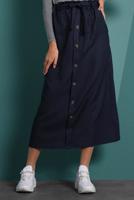 Hijab clothing BLUE BELTED BUTTONED ELASTIC SKIRT 8909 