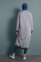 Tesettür giyim GRİ SİMLİ ÇİZGİLİ EŞOFMAN FERACE 247