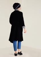 Tesettür giyim SİYAH SALAŞ TRİKO HIRKA 4657