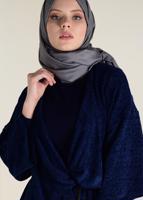 Tesettür giyim LACİVERT SALAŞ TRİKO HIRKA 4657