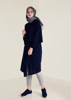 Tesettür giyim LACİVERT SALAŞ TRİKO HIRKA 4657