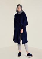 Tesettür giyim LACİVERT SALAŞ TRİKO HIRKA 4657