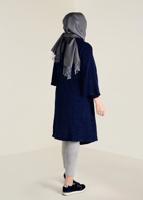 Tesettür giyim LACİVERT SALAŞ TRİKO HIRKA 4657