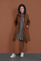 Vêtements hijab TABA CABAN TAILLE-BOULLIONNÉE À CAPUCHE 51502 