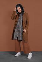 Vêtements hijab TABA CABAN TAILLE-BOULLIONNÉE À CAPUCHE 51502 