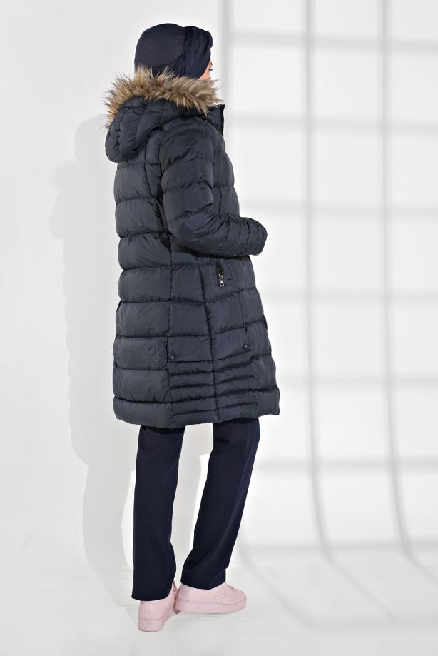 Vêtements hijab  FAUX-FUR-TRIM HOODED PUFFER COAT 1007 - TRENDTESETTÜR