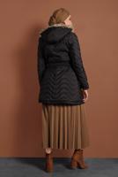 Vêtements hijab NOIR DOUDOUNE À CAPUCHE 1008