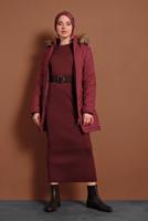 Vêtements hijab ROUGE DOUDOUNE À CAPUCHE 1008