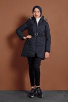 Vêtements hijab BLEU MARINE DOUDOUNE À CAPUCHE 1008