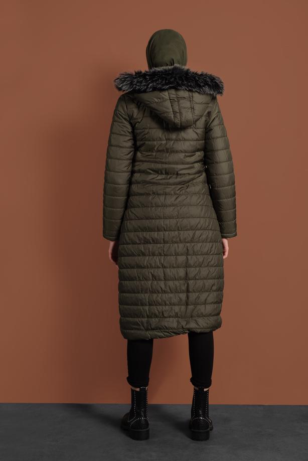 Vêtements hijab  ZIPPED HOODED PUFFER COAT 1106 - TRENDTESETTÜR