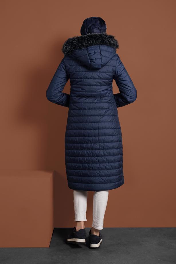 Vêtements hijab  ZIPPED HOODED PUFFER COAT 1106 - TRENDTESETTÜR