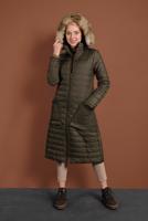 Vêtements hijab KAKI MANTEAU À BOUFFANT AVEC POCHE LARGE 1206 