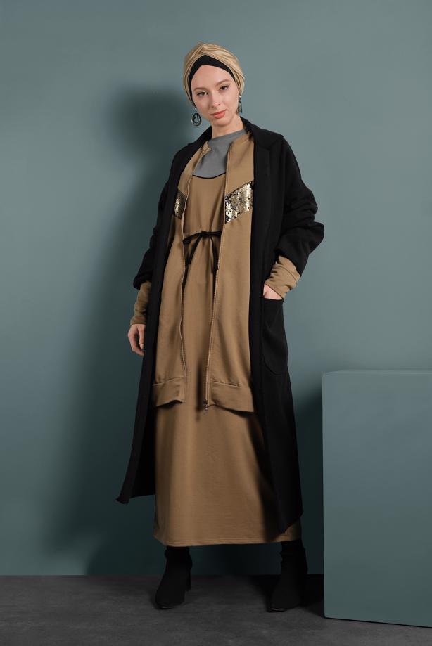 Vêtements hijab  OVERSIZE COTTON COAT 1620  - TRENDTESETTÜR