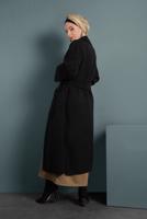 Hijab clothing BLACK OVERSIZE COTTON COAT 1620 