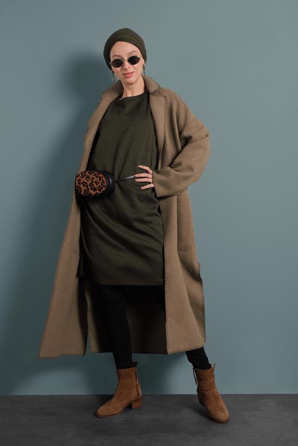 Vêtements hijab  OVERSIZE COTTON COAT 1620  - TRENDTESETTÜR