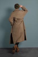 Vêtements hijab BRUN MANTEAU EN COTON À VOLUME 1620 