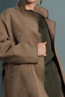 Hijab clothing BROWN OVERSIZE COTTON COAT 1620 