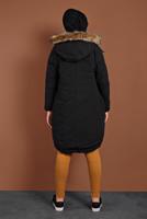 Vêtements hijab NOIR CABAN EN COTON AVEC CAPUCHE 2001