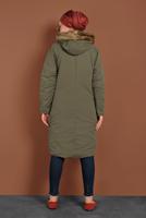 Hijab clothing KHAKI HOODED COTTON COAT 2001 