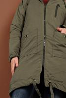 Hijab clothing KHAKI HOODED COTTON COAT 2001 