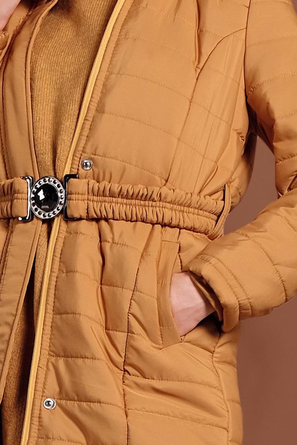 Vêtements hijab  FAUX-FUR-TRIM HOODED PUFFY COAT 3006  - TRENDTESETTÜR