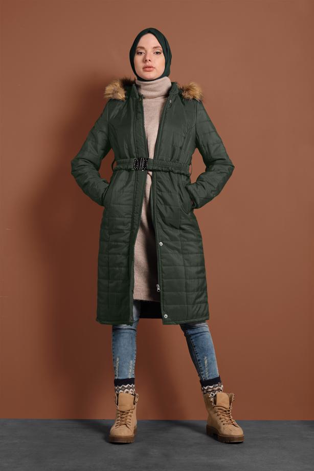 Vêtements hijab  ZIPPED PUFFER COAT 3008  - TRENDTESETTÜR
