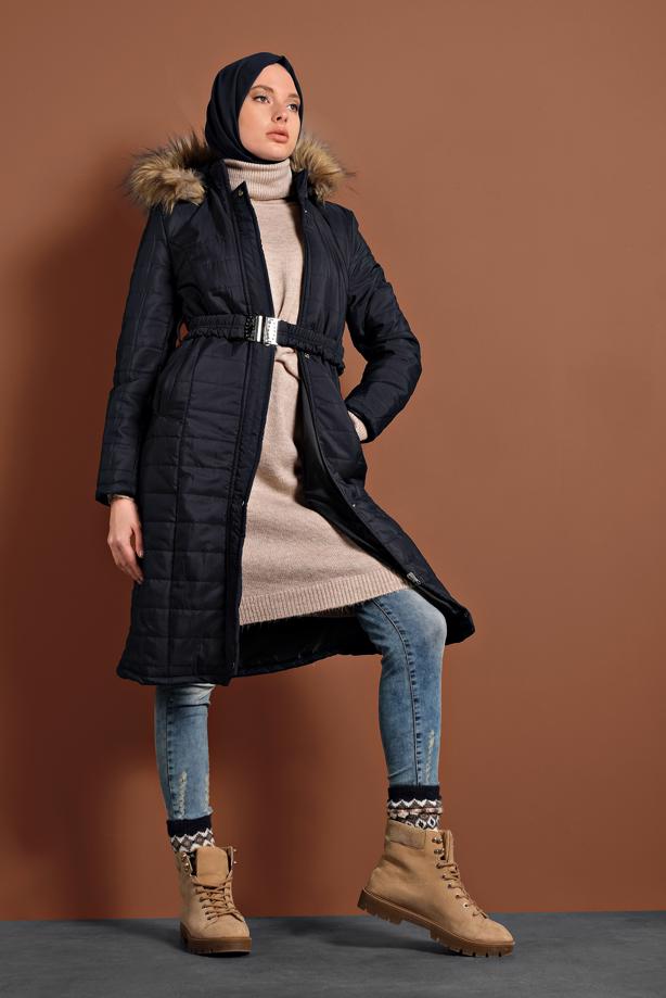 Vêtements hijab  ZIPPED PUFFER COAT 3008  - TRENDTESETTÜR