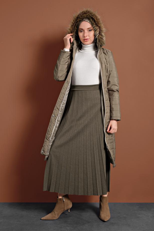 Vêtements hijab  ZIPPED PUFFER COAT 3008  - TRENDTESETTÜR