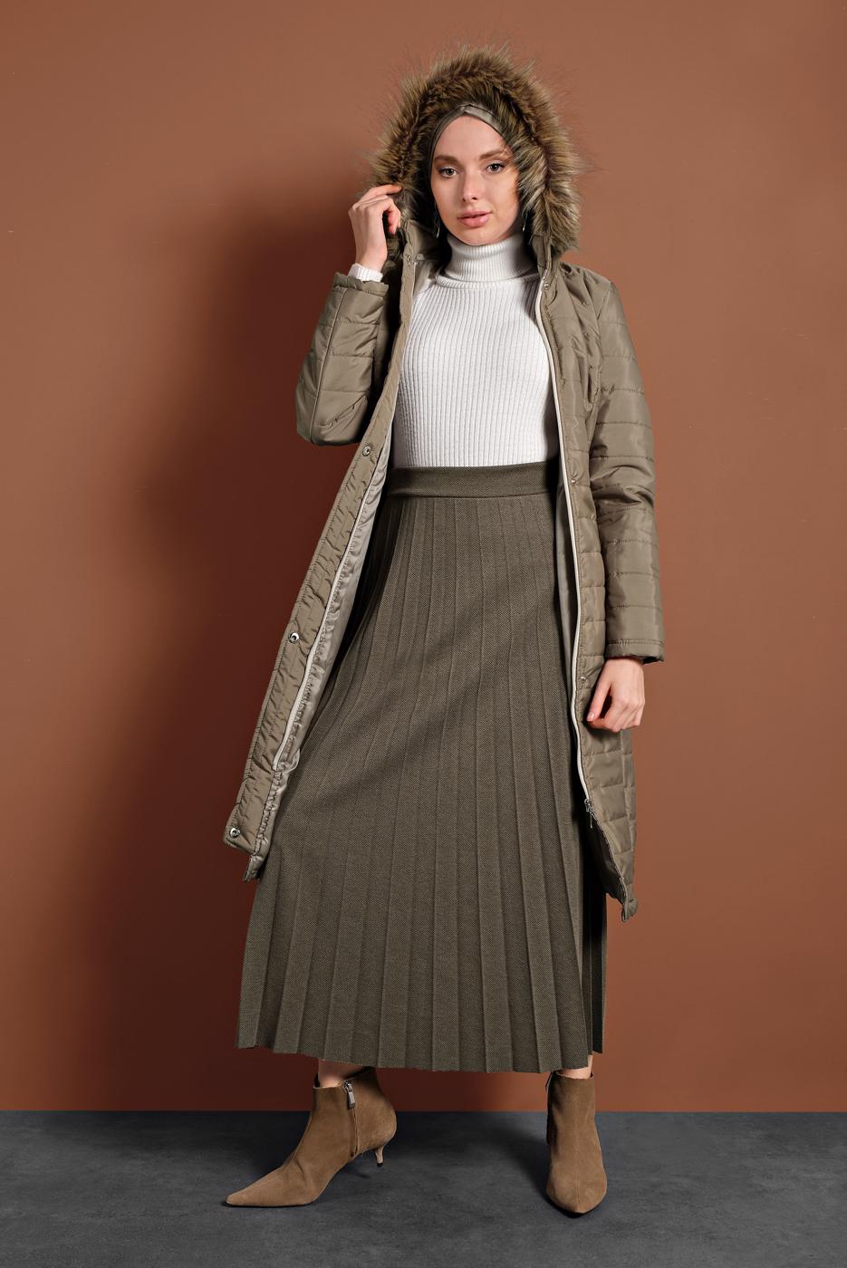 Vêtements hijab VISON CABAN REMBOURRÉ ZIPPÉ 3008